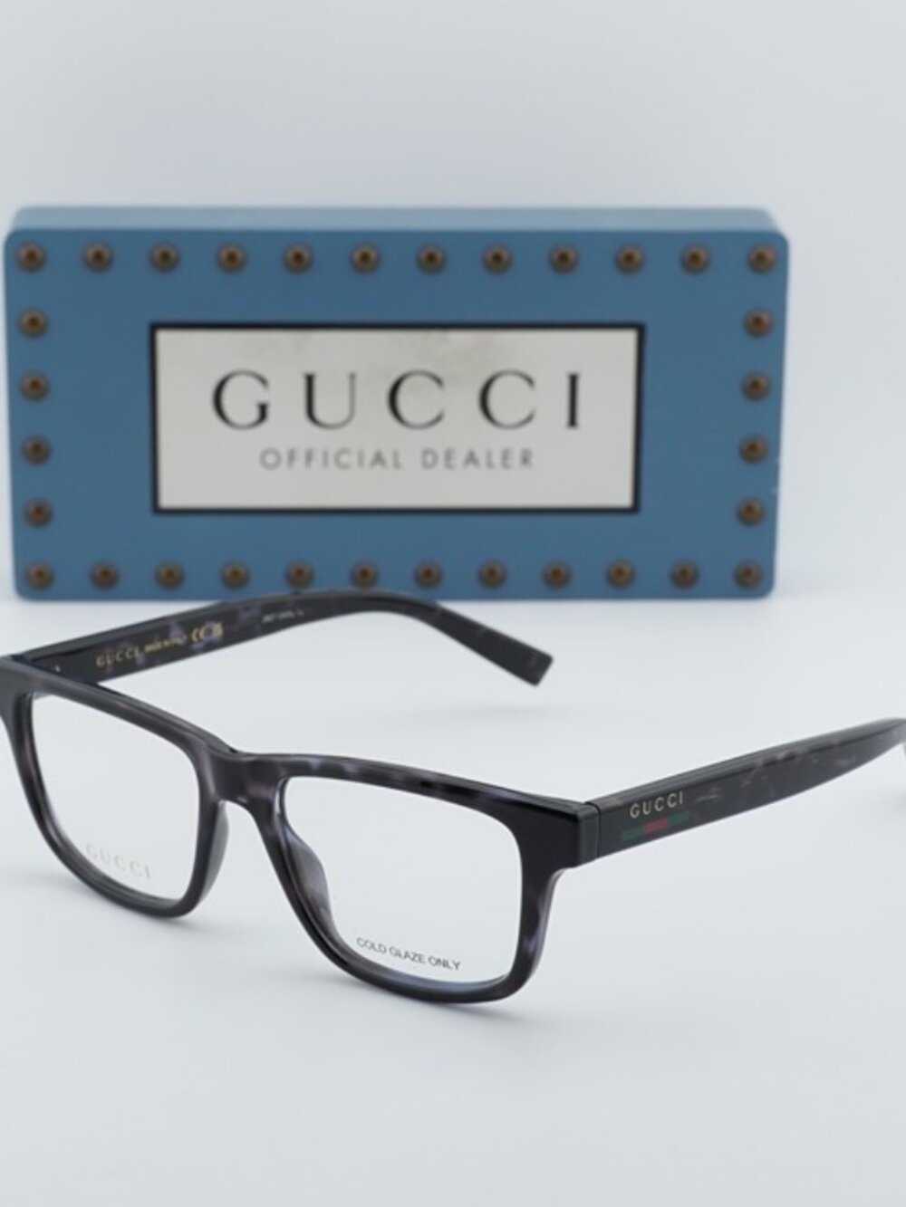 Gucci GG1987O 003 Eyeglasses Dark Grey Havana 54mm Square Frame
